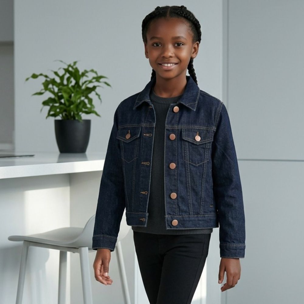 NWT One Teaspoon Kids Girls Organic Bandit Trucker Denim Jean Jacket - Size 5/6